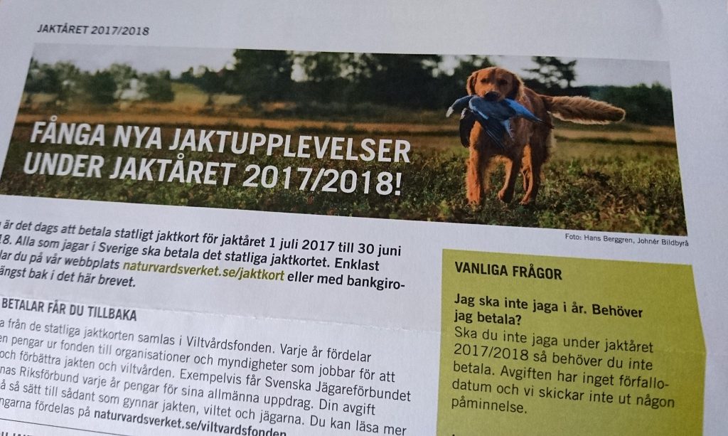 Straffbart att jaga utan statligt jaktkort Svensk Jakt