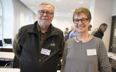 Magnus Johansson, Mörbylånga jaktvårdskrets, och Susanne Forslund, länsstyrelsen Kalmar, kunde inte vara annat än nöjda med intresset för deras gemensamma seminarium om predatorjakt som en del av naturvården.