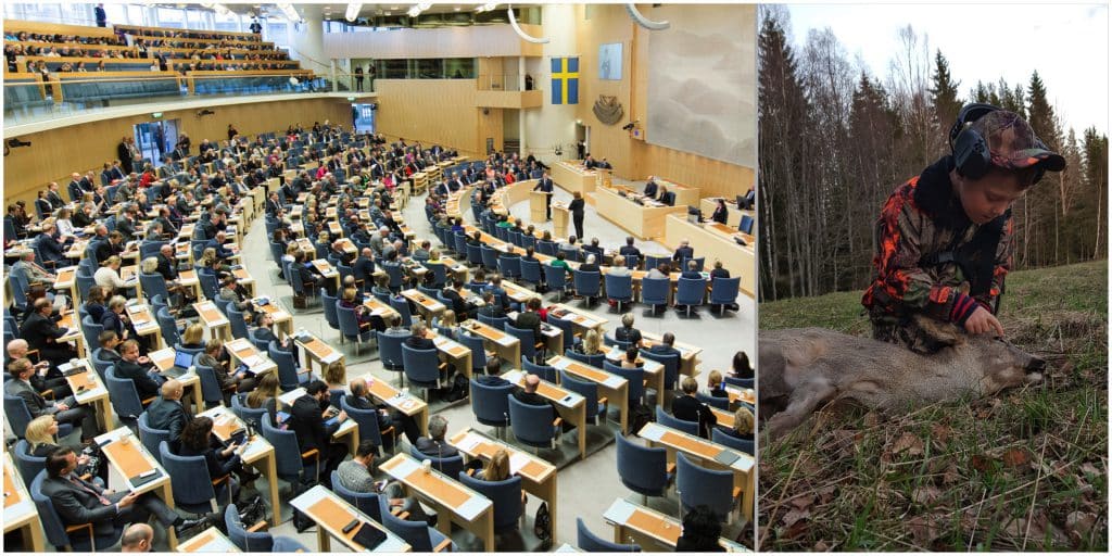 Jaktfrågorna är avgörande i riksdagsvalet. Det har 40 procent av de svarande uppgett. Foto: Melker Dahlstrand samt Olle Olsson