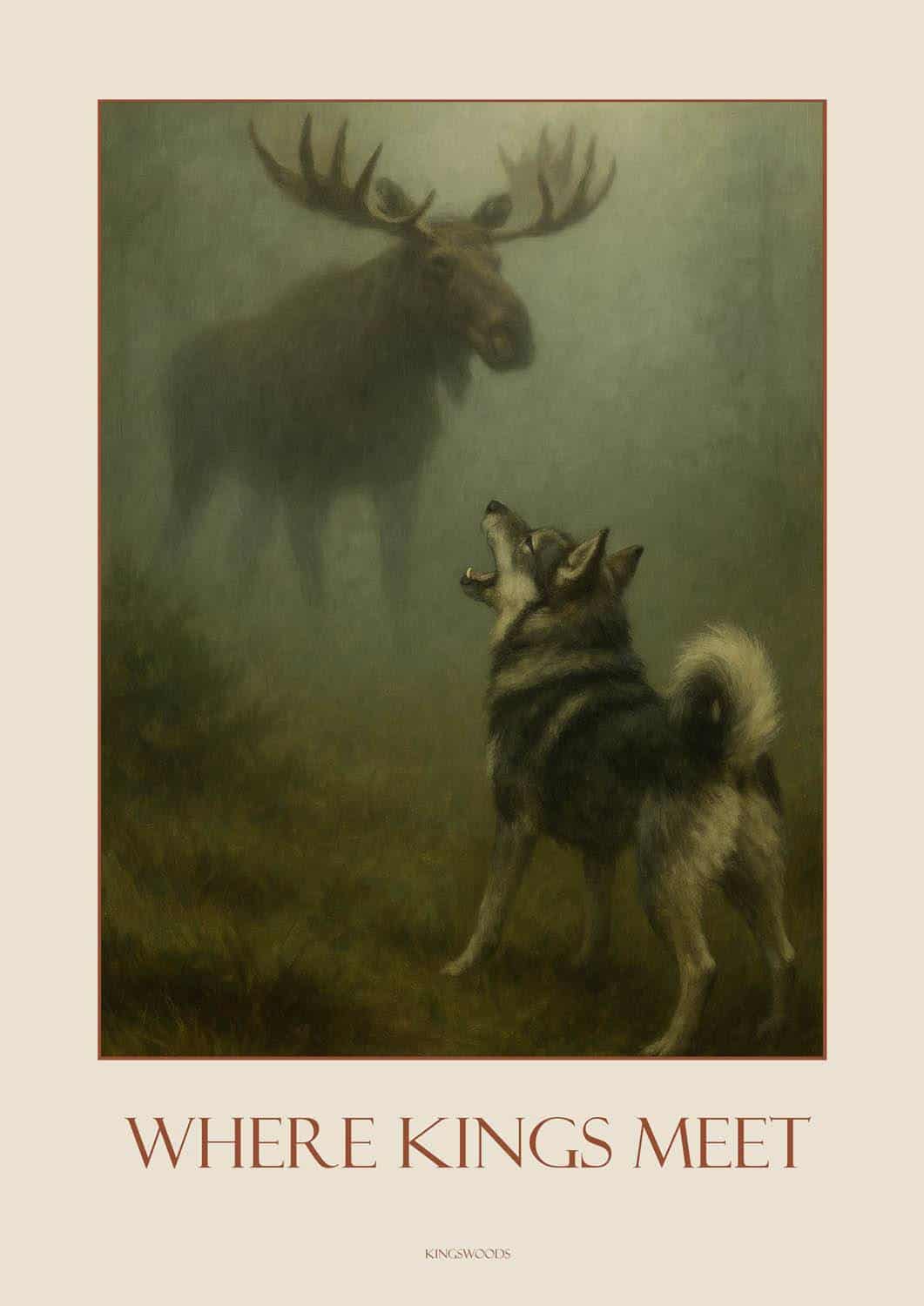 Fotoprints på jakt och natur i klassisk stil