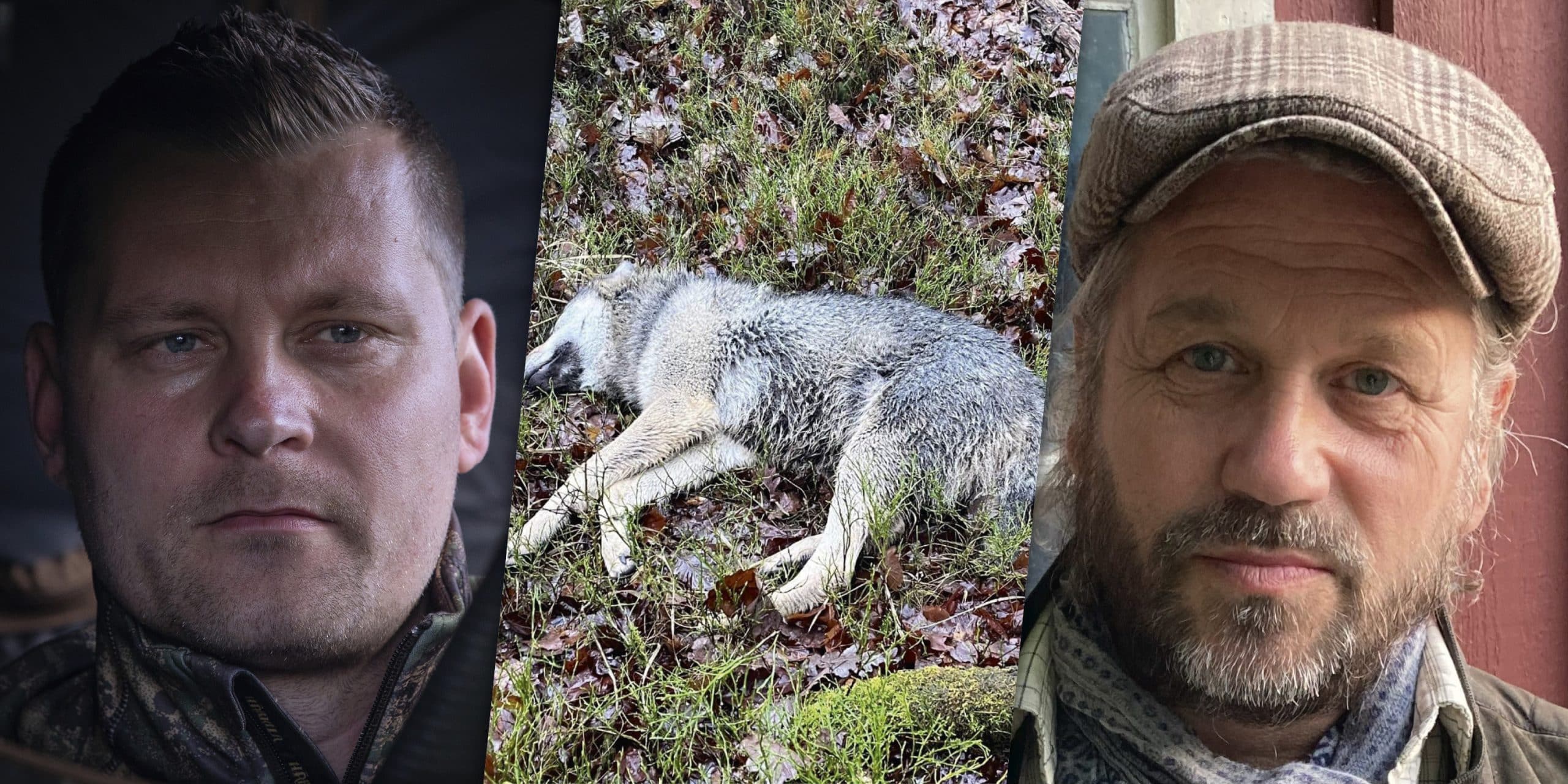 Christoffer Jannesson, rovdjursansvarig, och Magnus Stolpe, ordförande i Jägareförbundet Halland, är besvikna över domen. Foto: Polisens förundersökningsprotokoll & Privat