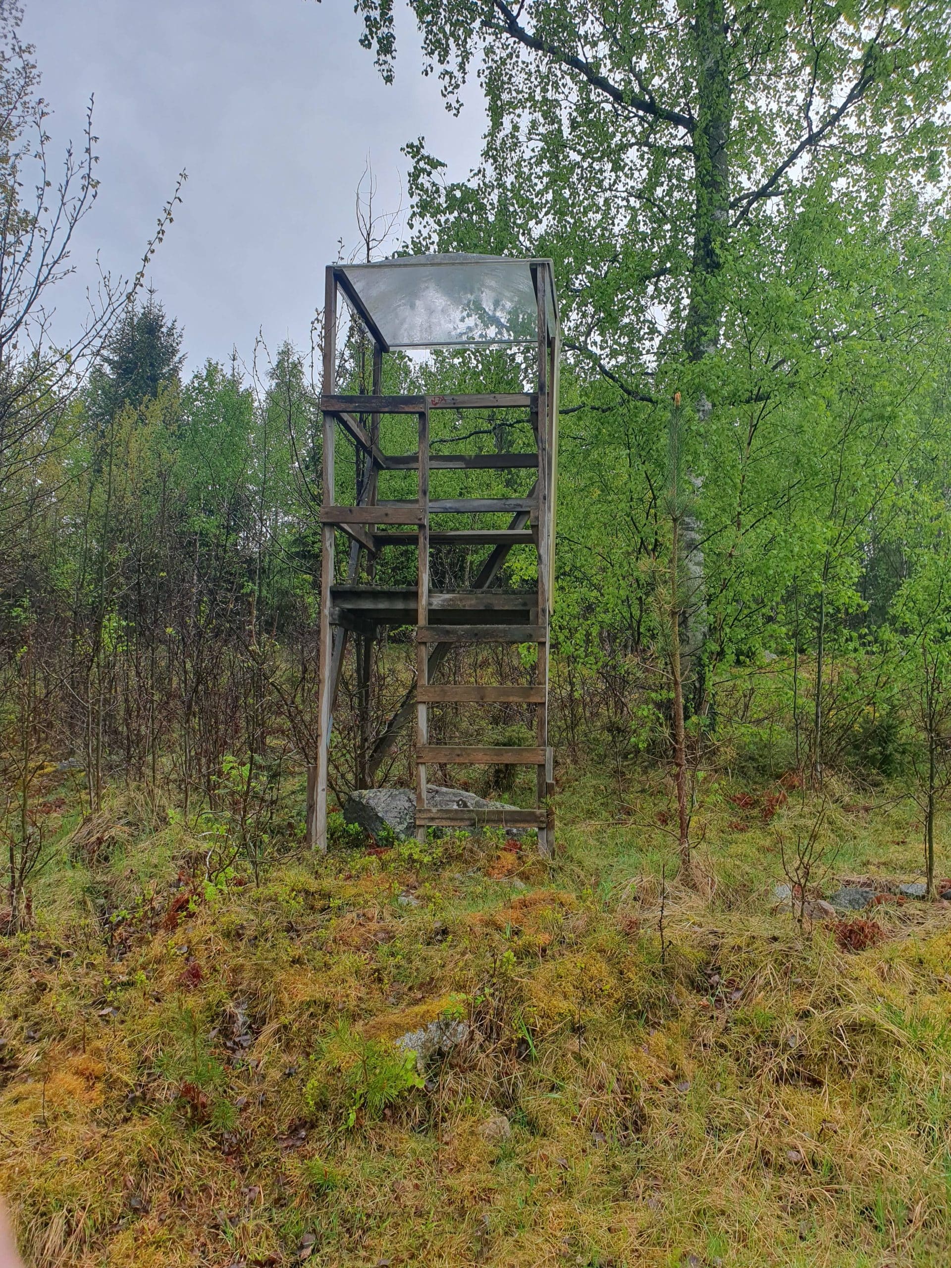 Plasttak till jakttorn