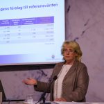 Lena Ek i samband med presskonferensen om propositionen – En hållbar rovdjurspolitk. Foto: Martin Källberg