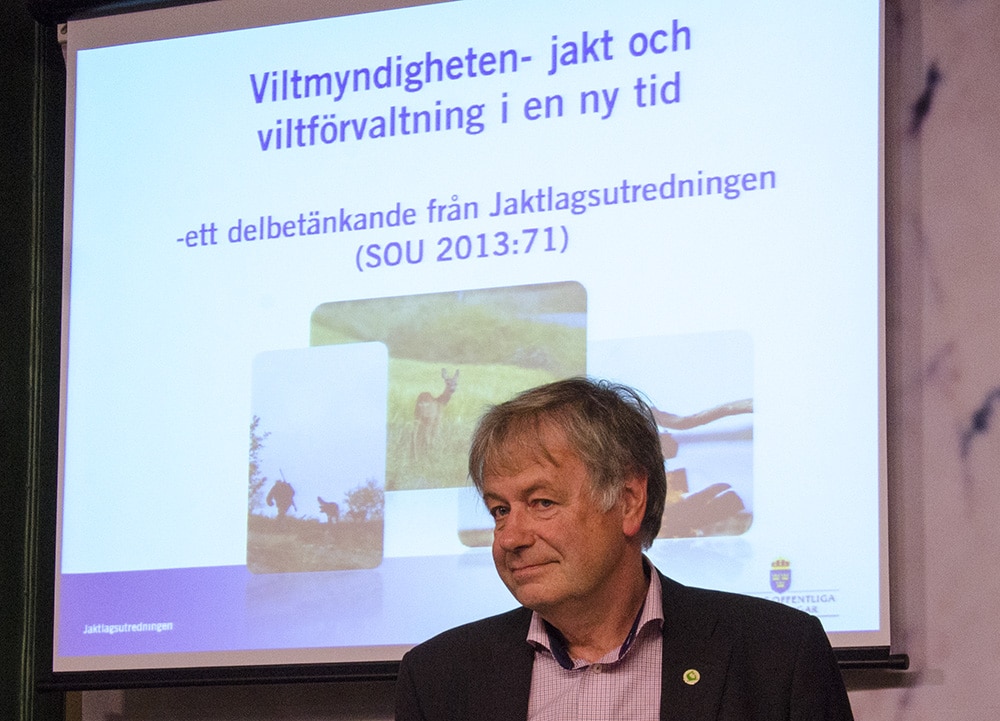 Jaktlagsutredaren Håkan Larsson presenterade idag sitt första delbetänkande. Foto: Martin Källberg