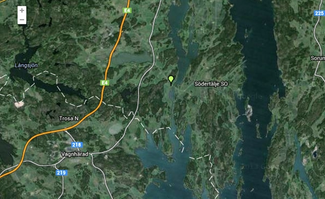 Här observerades den förmodade vargen på torsdagsmorgonen. Bilden är hämtad från länsstyrelsens Rovobs.