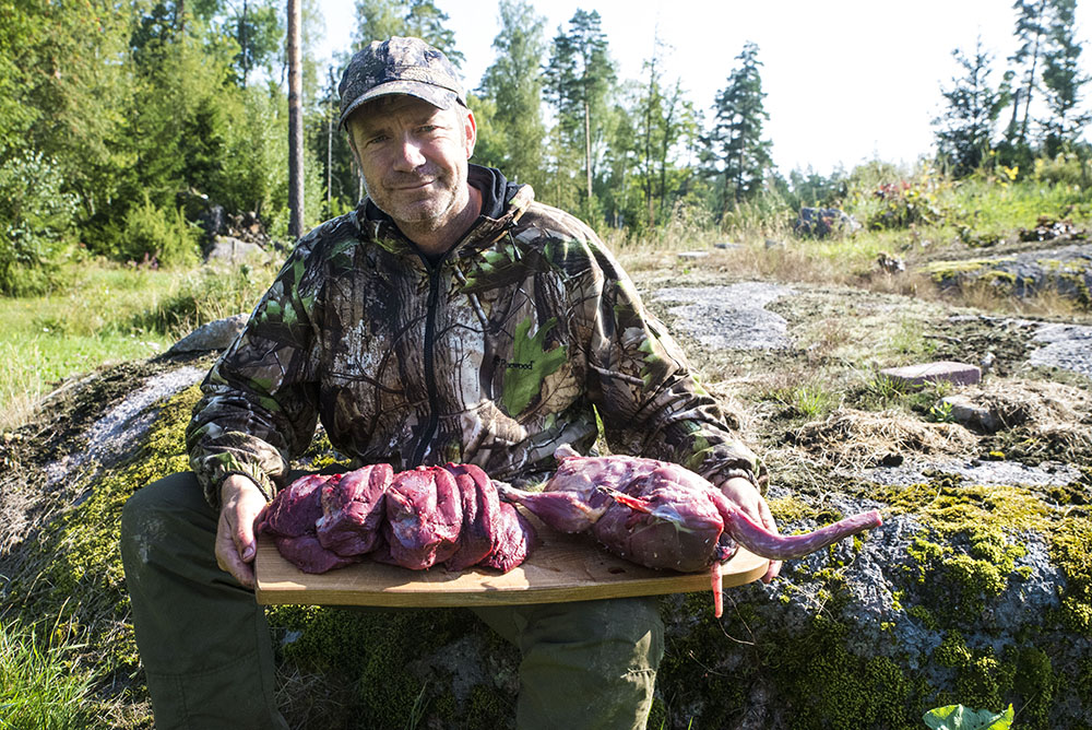 Thomas Ekberg efter en gåsjaktsmorgon.