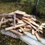 Ett av alla de jakttorn som saboterats i Jämtland det senaste året. Foto: Privat