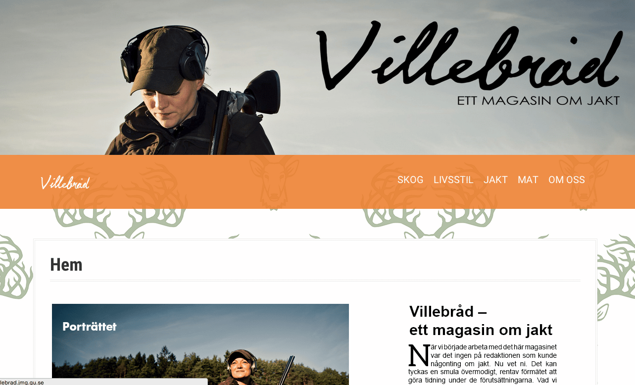 Magasinet Villebråd finns på webben och kommer att publiceras som en PDF.