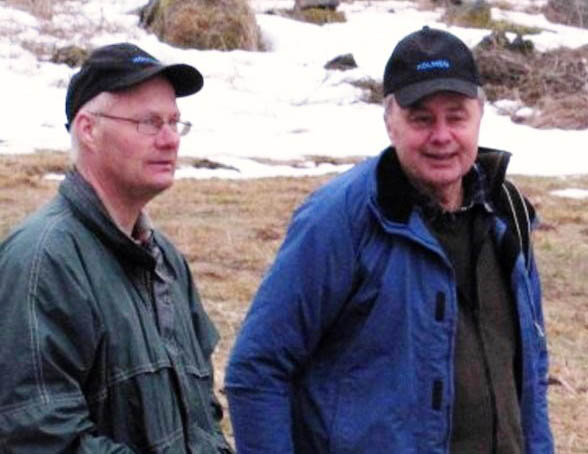 Våtmarksstipendiaterna Torbjörn Åhman och Per Hjärp. Foto: Carl von Essen