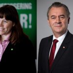 Åsa Romson och Sven-Erik Bucht är i en politisk kamp om hur de ska svara EU. Foto: Kristian Pohl, Fredrik Hjerling/Regeringskansliet