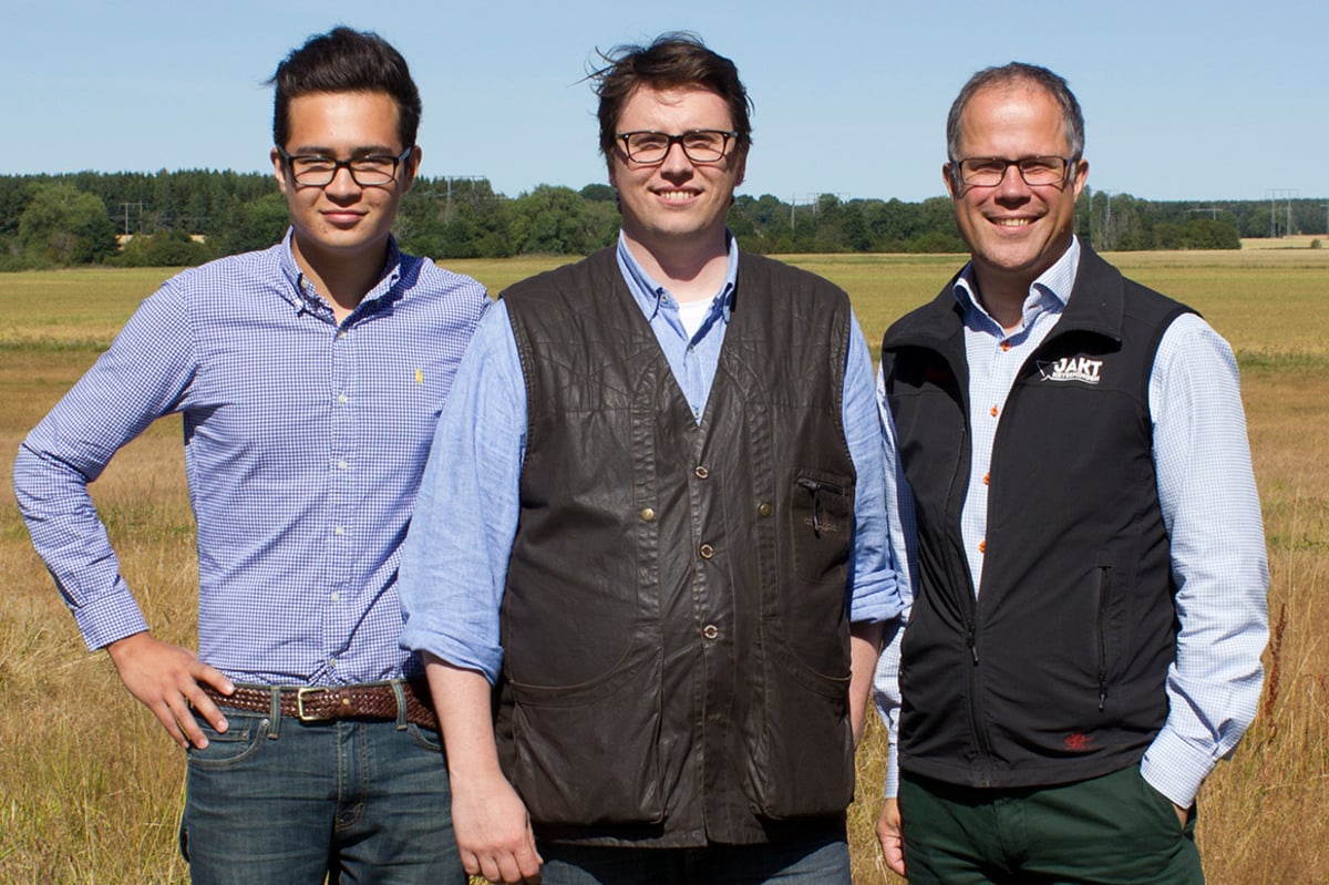 Teamet kring Swedish Game Fair, (till vänster) projektsäljare Philip Polfjärd Larsson, projektledare Hans Werthén och vd Torbjörn Larsson.