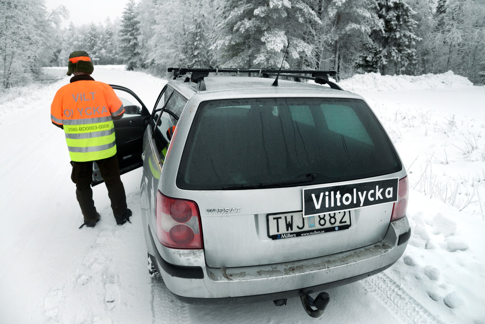 Att eftersöksjägaren får korrekt information och att platsen för olyckan är väl utmärkt är avgörande för att eftersöket ska lyckas. Foto: Lars-Henrik Andersson