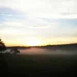 Vacker morgon på väg ut till passet. Foto: Privat