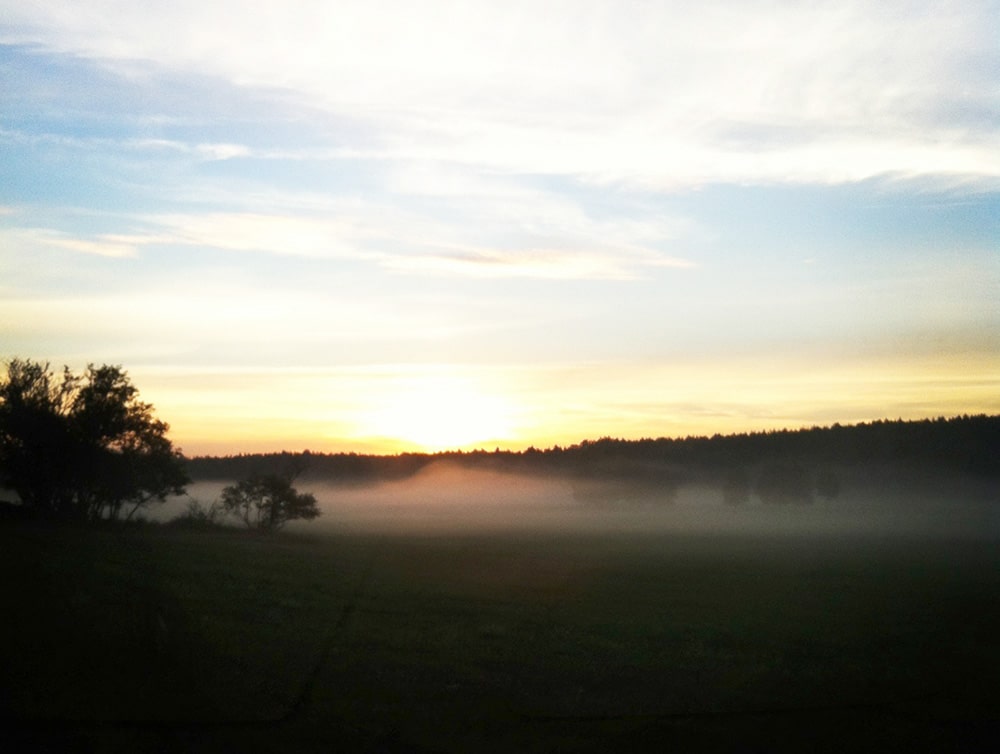 Vacker morgon på väg ut till passet. Foto: Privat