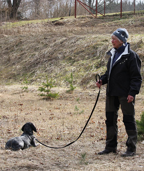 Barbro Börjesson deltog när hundgruppen i Jägareförbundet Jönköping ordnade en träff för hundinstruktörer från flera län. Foto: Katja Ståhlberg