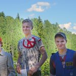 Medaljörerna i juniorklass fr.v 2:a Adam Ingvarsson, 1:a Niklas Elofsson, 3:a Jonathan Nyeland. Foto: Lars Björk