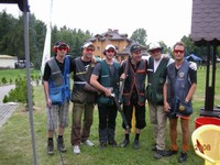 Sverige tog EM-guld i jaktskytte. Laget bestod av fr v  Magnus Rönning, Jan Tennström, Ulf Edén, Jocke Smålänning, Svante Jonsson och Mikael Roos. Foto: Leif Rönning