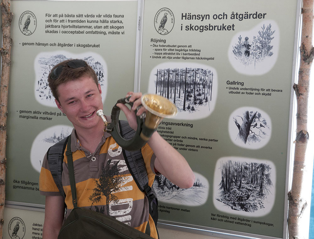 Jakthornblåsaren Mikel Katowci. Foto: Jan Henricson