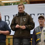 Totalsegraren Emil Håkansson flankerad av tvåan Marcus Johansson (till vänster) och Victor Magnusson. Foto: Lars Björk