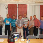 Jämtlandsjägare träffade utredaren. Från vänster Sven Gunnar Sivertsson (ordförande Jägareförbundet Mitt Norrland), Bengt Anderheim, Lars Andersson (ordf Krokoms jvk), utredaren Håkan Larsson, Bengt Olov Karlsson, Anders Magnussson, Ivan Myhr och Erik Gudmundsson. Foto: Magnus Hansson