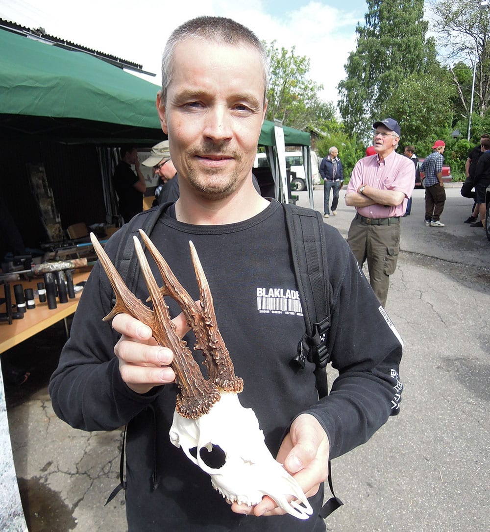 Rickard Wikström, Byske, med sitt guldhorn. Foto: Bernt Karlsson